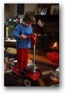 Calin and his new scooter