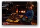 Calin by the fire